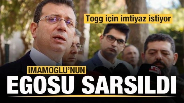 İmamoğlu, Cumhurbaşkanı Erdoğan'ı kıskandı! Togg için imtiyaz istiyor