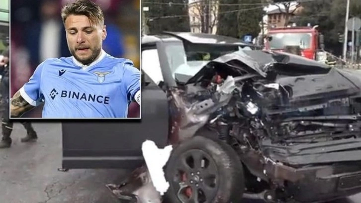 Immobile'nin kullandığı araç tramvay ile çarpıştı!