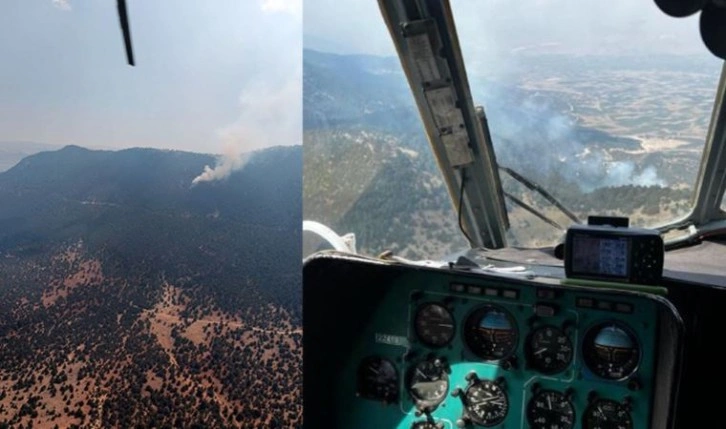 Isparta'da orman yangını çıktı