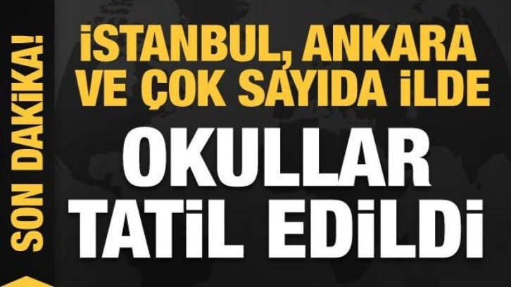 İstanbul, Ankara ve çok sayıda ilde okullara kar tatili!