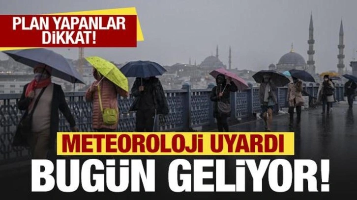 İstanbul ve birçok ilde cumartesi için Meteoroloji'den hava durumu uyarısı