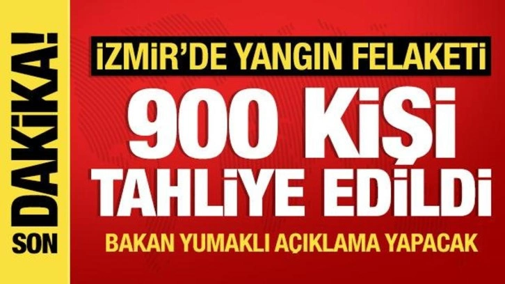 İzmir'de yangın felaketi! İki ilçede 900 kişi tahliye edildi