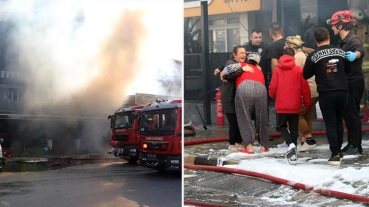 İzmir'de kozmetik mağazasının deposunda çıkan yangında iki işçinin cansız bedenlerine ulaşıldı