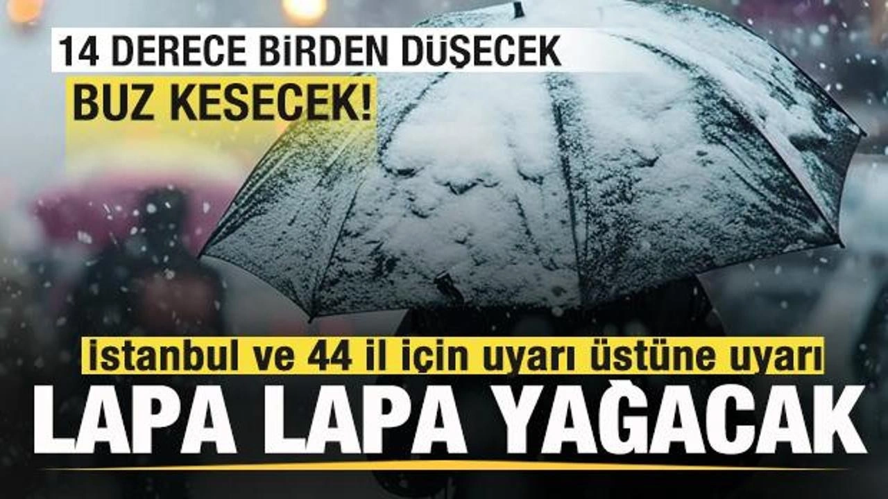 Kar kapıya dayandı! İstanbul ve 44 il için flaş uyarı: Lapa lapa yağacak AKOM'dan açıklama