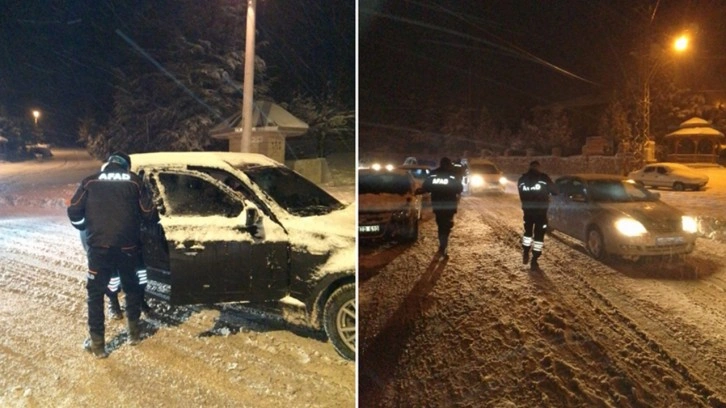 Kayak merkezinin yolu kapandı! 1000 araç mahsur kaldı, AFAD çalışma başlattı