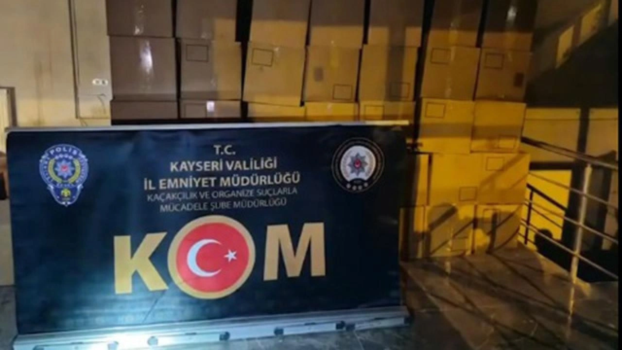 Kayseri'de 7,6 milyon kaçak makaron ele geçirildi