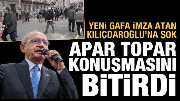 Kılıçdaroğlu'ndan yeni gaf! Vatandaş alanı terk edince konuşmasını bitirdi