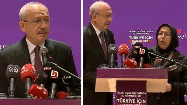 Kılıçdaroğlu'nun kürsüye çıkardığı kadının sözleri programa damga vurdu