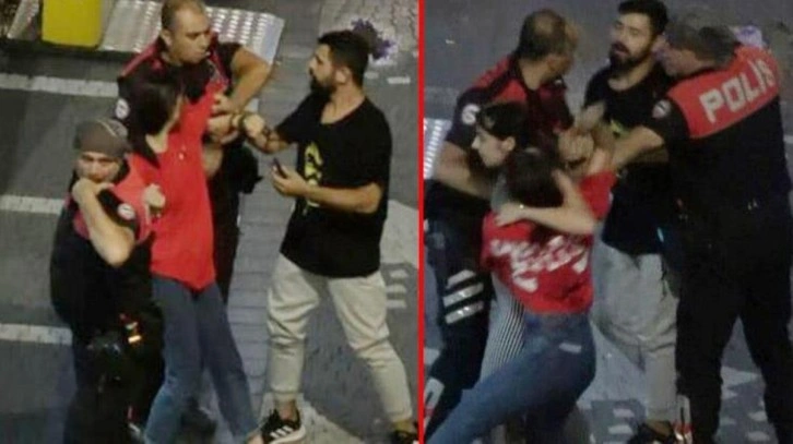 Kıskançlıktan gözü dönen kadınlar birbirine girdi! Olan arada kalan polise oldu