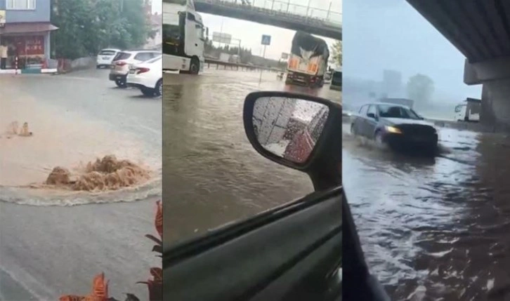 Kocaeli'yi sağanak vurdu: Yollar göle döndü