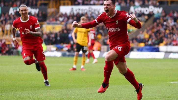 Liverpool, geriye düştüğü maçta Wolverhampton'ı 3-1 yendi