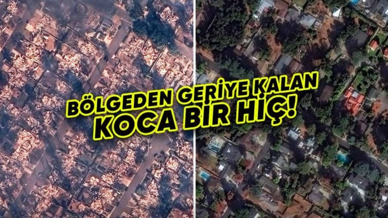 Los Angeles'ta Çıkan Yangının Uydu Görüntüleri Paylaşıldı