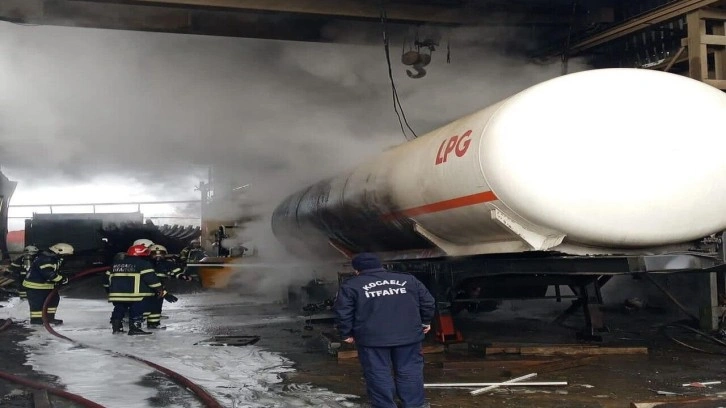 LPG tankı patladı, bir işçi yaralandı