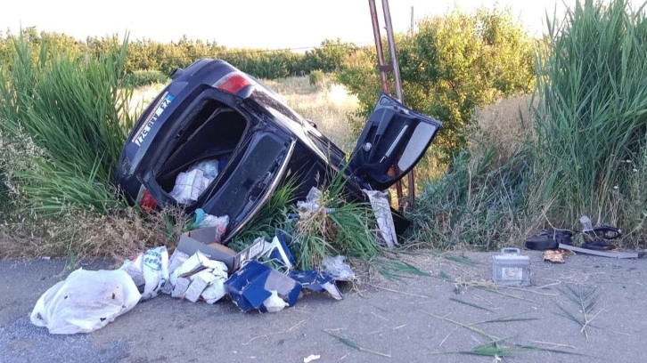 Malatya'da şarampole devrilen otomobildeki 1 kişi öldü, 4 kişi yaralandı