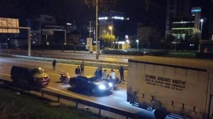 Maltepe'de motosiklet kazası: Bir kişi ağır yaralandı!