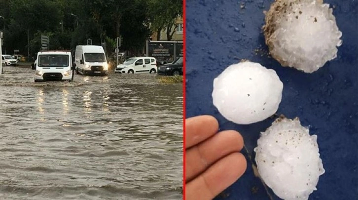 Marmara ve Ege'de sağanak başladı! 8 ilde su baskınları ve dolu hayatı olumsuz etkiledi