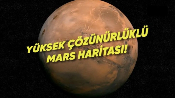 Mars'ın Ultra Detaylı ve Renkli Yeni Haritası Paylaşıldı