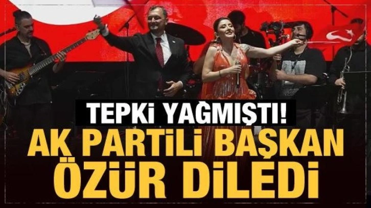 Melek Mosso'ya sahnede sarılıp şarkı söyleyen AK Partili başkan özür diledi!