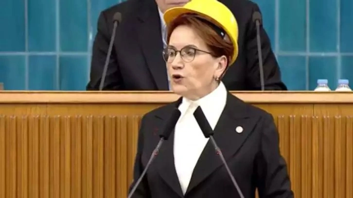 Meral Akşener kürsüye baretle çıktı! Habertürk yazarı Kürşat Zorlu İYİ Parti'ye katıldı