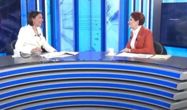 Meral Akşener ve Ece Üner'in reklam arası diyaloğu kameraya yansıdı