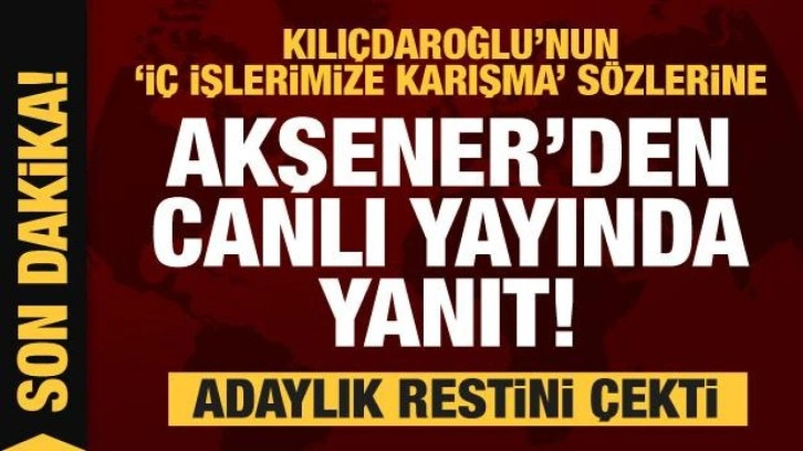 Meral Akşener'den Kılıçdaroğlu'nun 'İç işlerimize karışma' sözüne yanıt