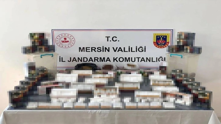 Mersin'de kaçak makaron operasyonu! 11 bin makaron ele geçirildi