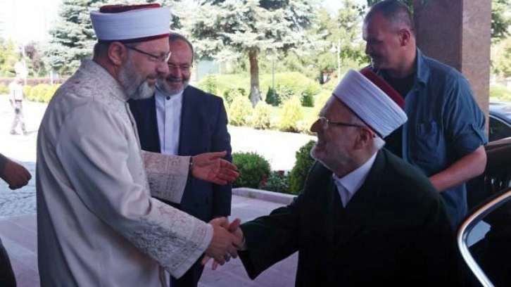 Mescid-i Aksa İmam Hatibi Sabri ve Mehmet Görmez&rsquo;den Erbaş&rsquo;a ziyaret