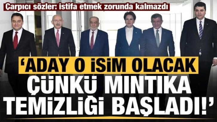 'Millet İttafakı'nın adayı o isim olacak' deyip ekledi: Bir mıntıka temizliği yapılıy