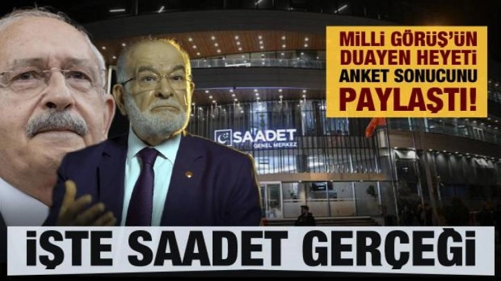 Milli Görüş'ün duayen heyeti Haymana Mutabakatı anket sonucu paylaştı! İşte Saadet gerçeği