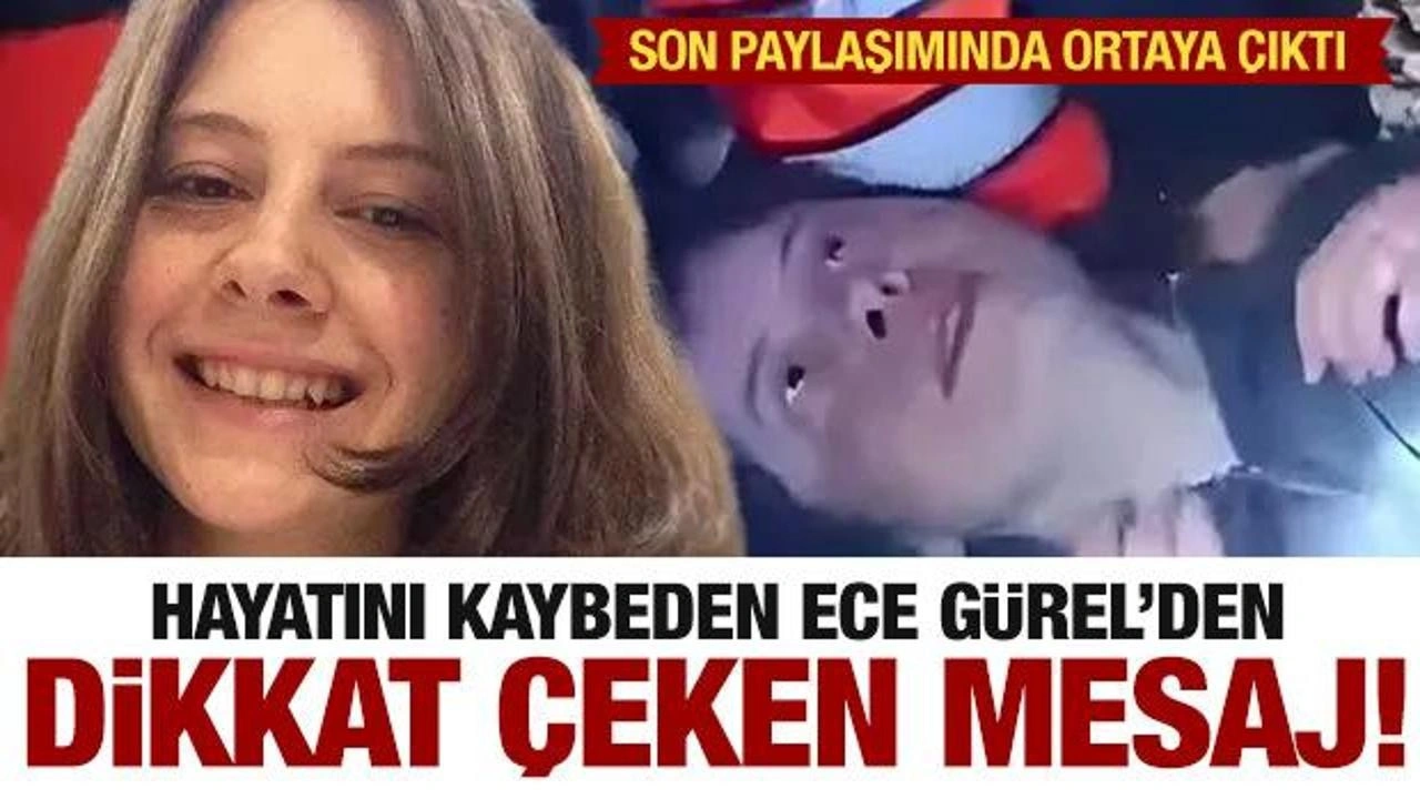 Mimar Ece Gürel'in son paylaşımında dikkat çeken mesaj!