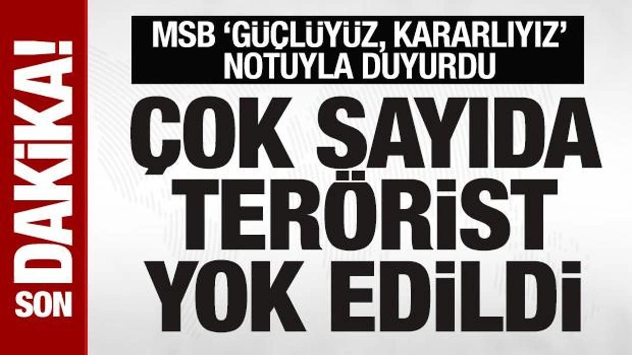 MSB: 14 PKK'lı terörist yok edildi