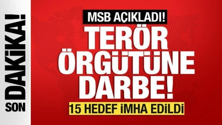 MSB açıkladı! Terör örgütüne bir darbe daha