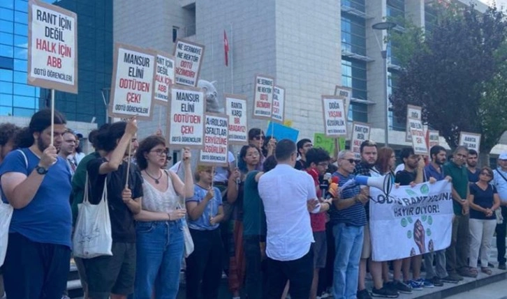 ODTÜ öğrencilerinden ABB önünde protesto