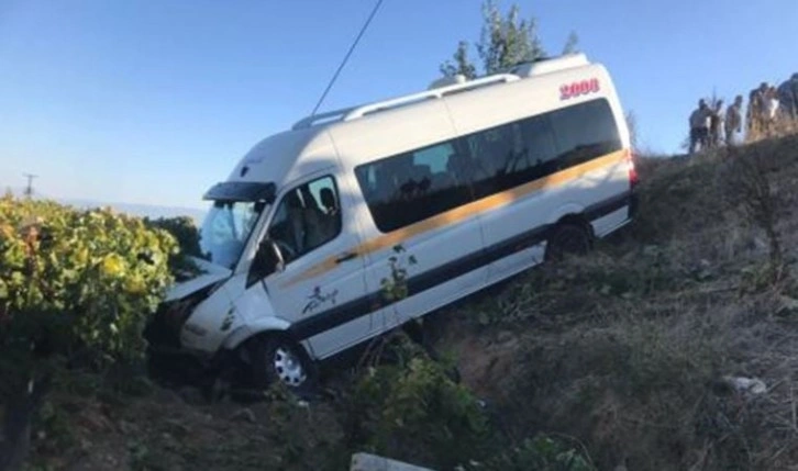 Öğrenci servisi üzüm bağına uçtu: 5'i öğrenci 6 yaralı