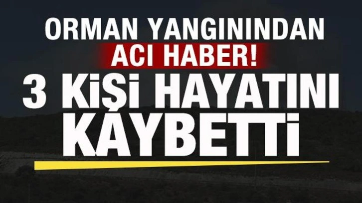 Orman yangını faciası: 3 kişi hayatını kaybetti: 4 kişi gözaltında!