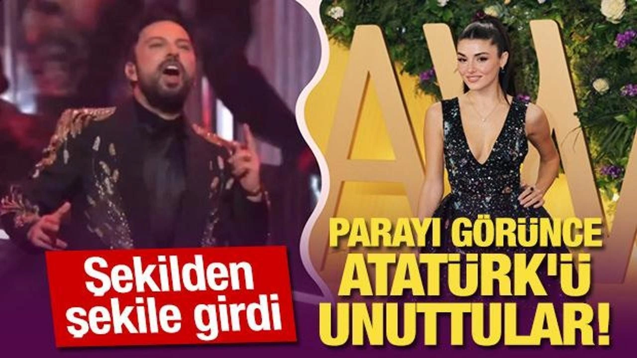 Parayı görünce Atatürk'ü unuttular! Tarkan ve Hande Erçel Suudi Arabistan'da sahne aldı