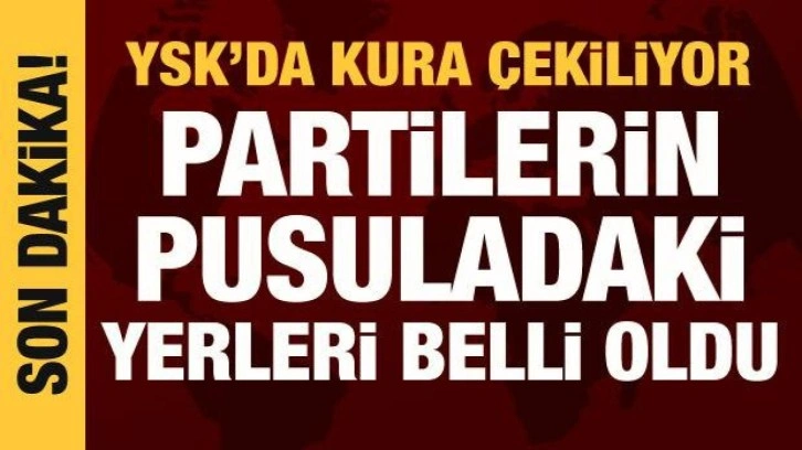 Partilerin oy pusulasındaki yerleri için YSK'da kura çekiliyor