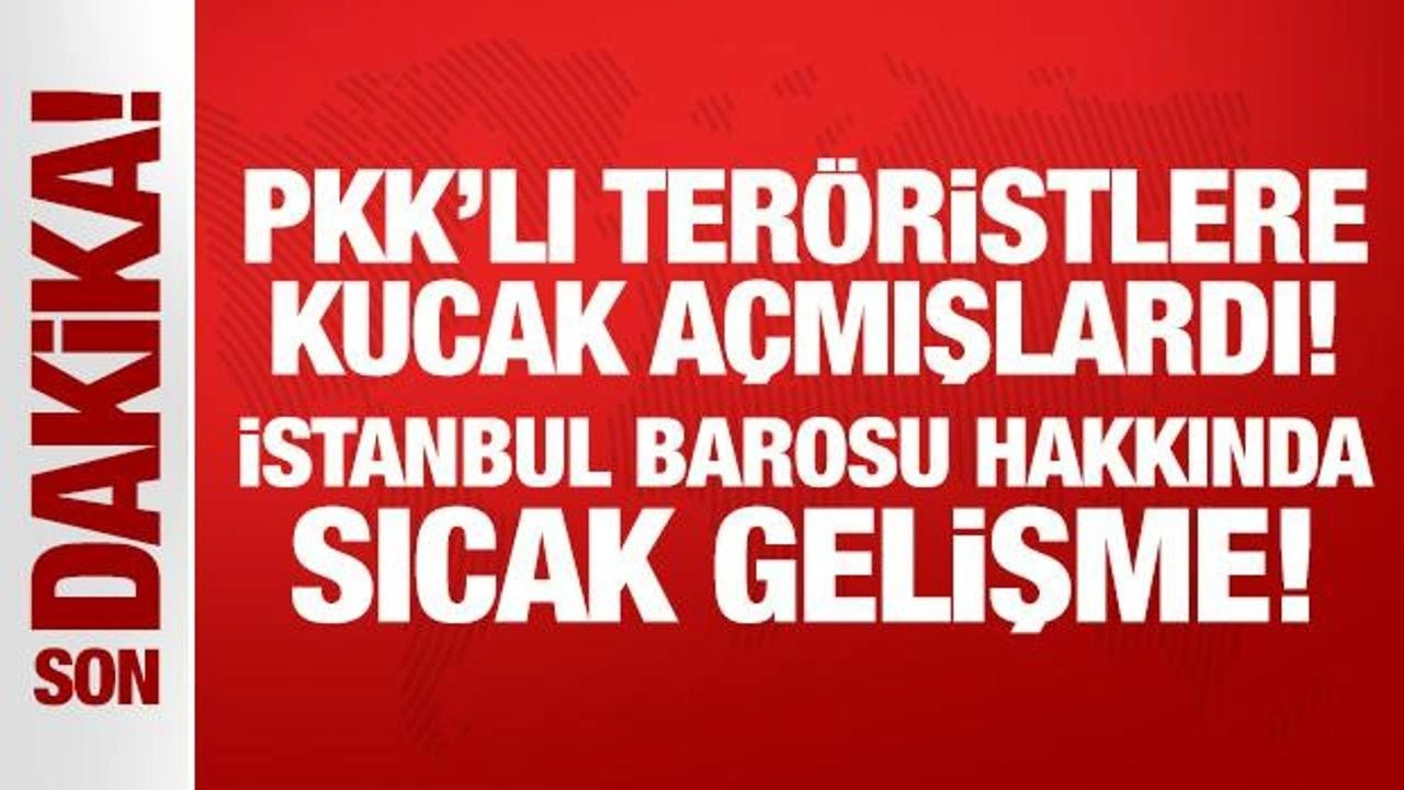 PKK'lı teröristlere kucak açmışlardı! İstanbul Barosu'na dava!