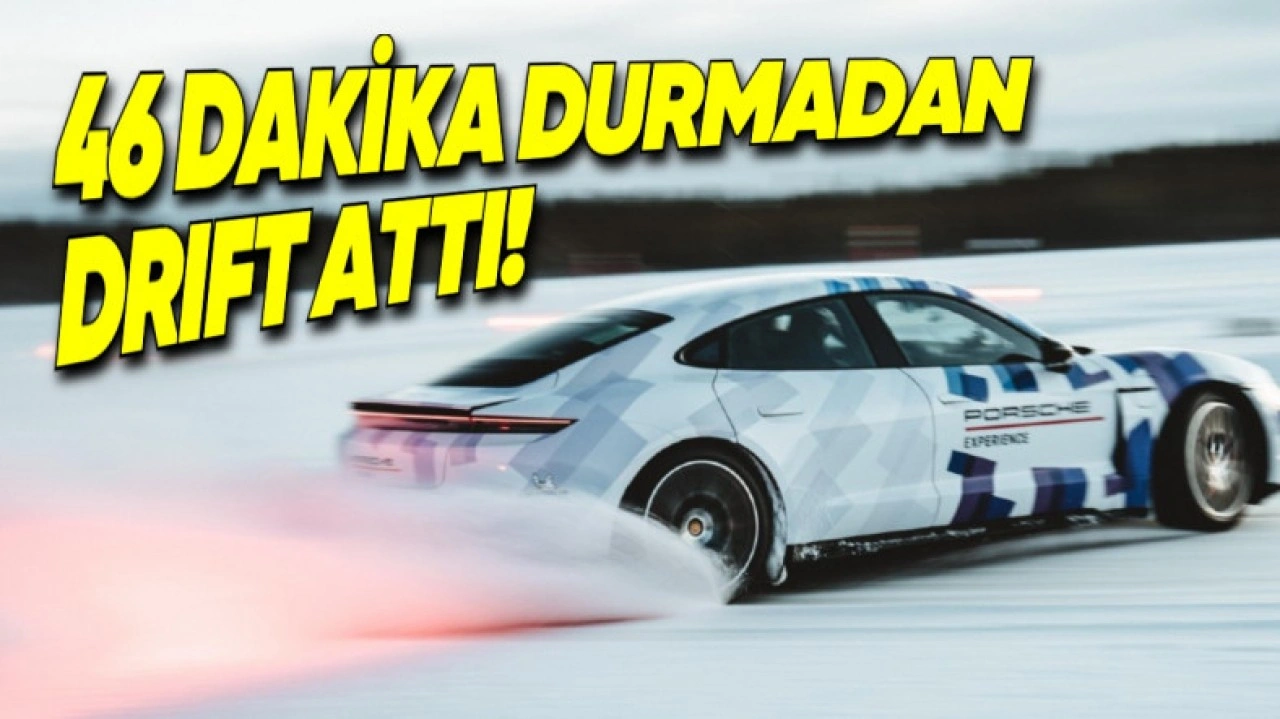 Porsche Taycan, 46 Dakika Durmadan Drift Atarak Rekor Kırdı!