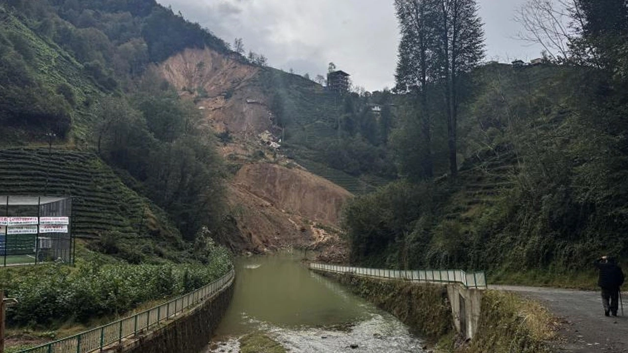 Rize'de heyelan: 18 kişi tahliye edildi