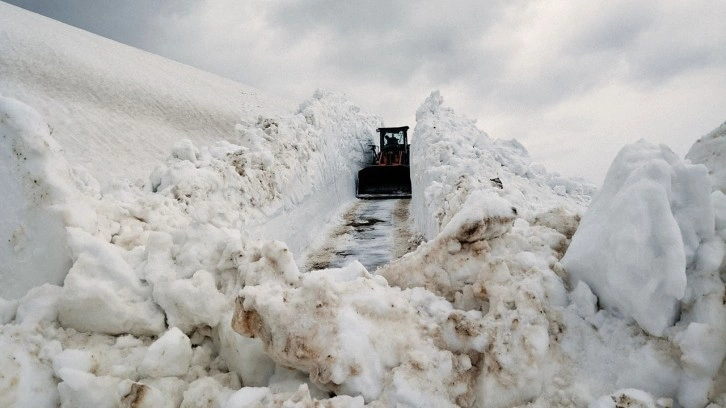 Rize'de yayla yolları kardan kapandı ekipler yolları açmak için sahada