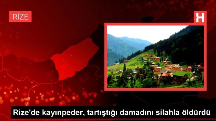 Rize'de kayınpeder, tartıştığı damadını silahla öldürdü