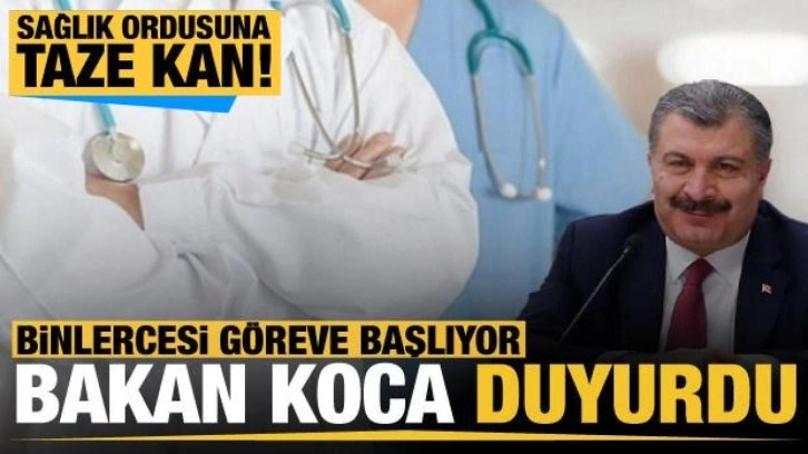 Sağlık ordusuna taze kan... Bakan Koca duyurdu: Yerleşme oranı yüzde 99