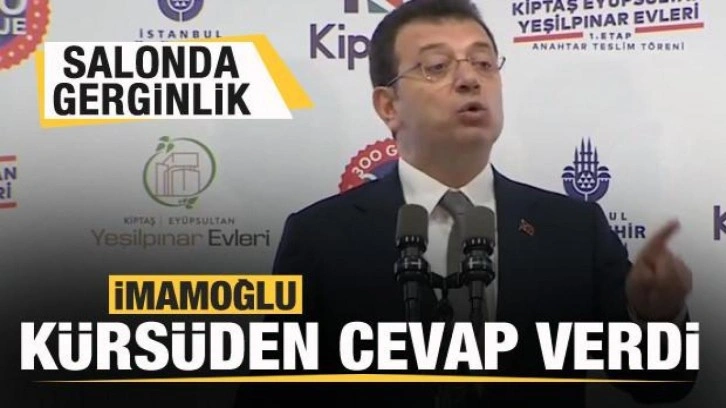 Salonda bir anda buz kesti! İmamoğlu kürsüden cevap verdi