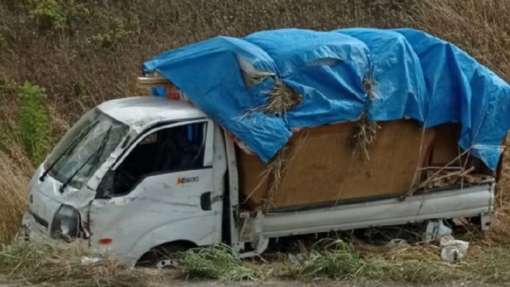 Samsun'da kamyonet kanala uçtu! Yaralı var