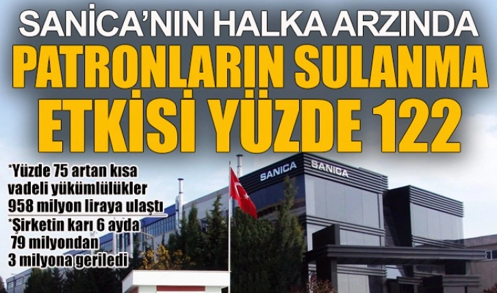 Sanica’nın halka arzında patronların sulanma etkisi yüzde 122