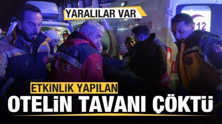 Sarıkamış şehitlerini anma etkinliğinde otelin tavanı çöktü