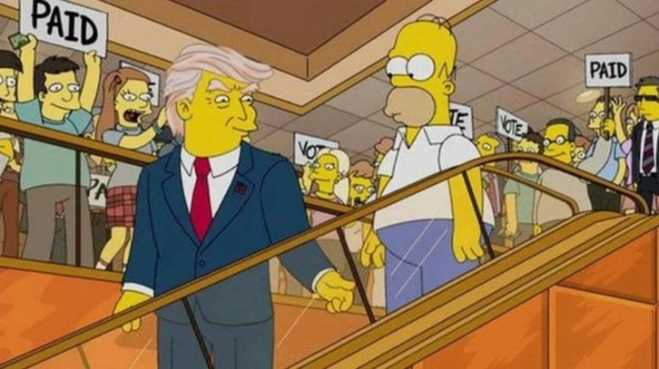 Simpsonlar'ın kehaneti yine tuttu! Bu sefer Trump'ın 2024'de aday olacağını bildi