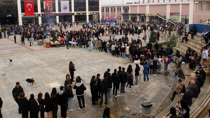 Sinop'ta şenlikte öğrencilere bir ton hamsi ikram edildi