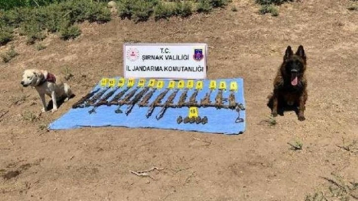 Şırnak'ta toprağa gömülü çok sayıda silah ve bomba ele geçirildi